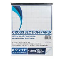 Cross Section Pad 20 lb. 10X10 Grid 50 sheet 8.5