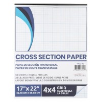 Cross Section Pad 20 lb. 4X4 Grid 50 sheet 17