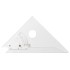 Adjustable Acrylic Triangle Professional, Clear w/ Inking Edge 12