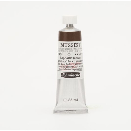 Disc Mussini Oil 35 ml. Asphaltum Black Translucent
