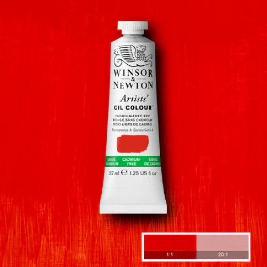 Winsor Newton Artist Oil 37 ml. Ser. 4 Cadmium-Free Scarlet