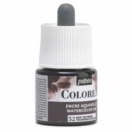 Colorex Watercolour Ink 45 ml. Trichromatic Black