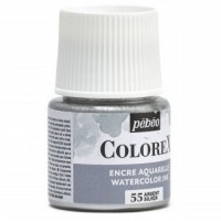 Colorex Watercolour Ink 45 ml. Silver