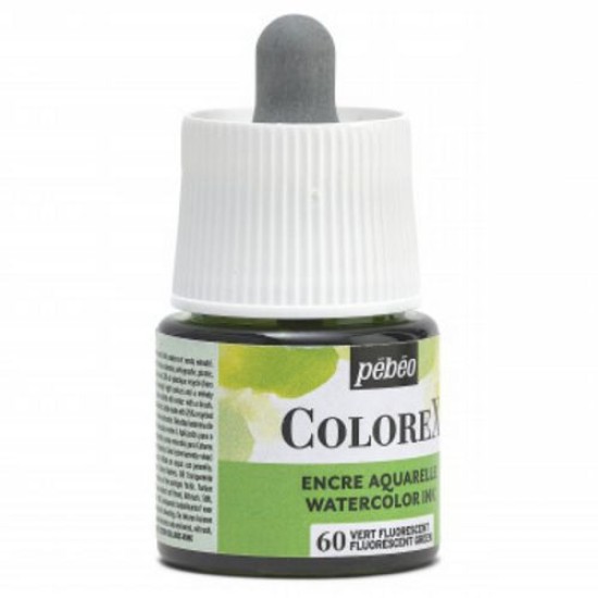 Colorex Watercolour Ink 45 ml. Fluorescent Green