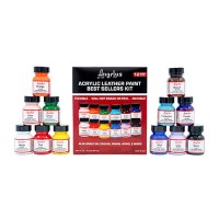 Angelus Acrylic Leather Paint 1 oz. Best Set of 12