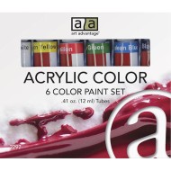Art Advantage Acrylic Paint Set 6 12ml. tubes
