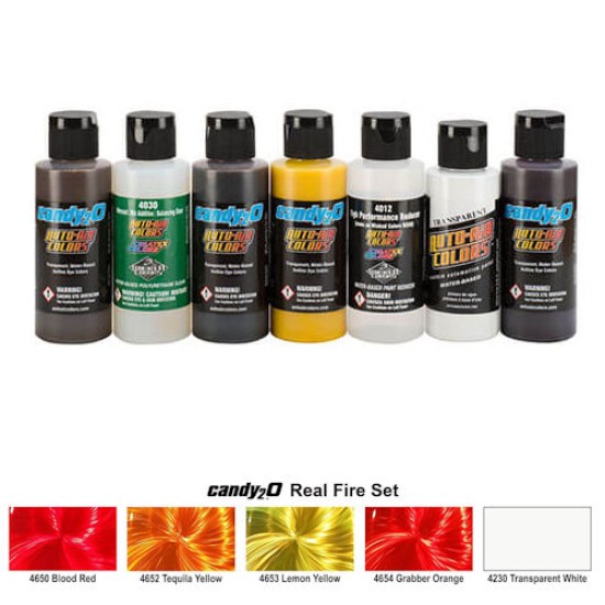 Createx Colors Candy2O Real Fire Set, 2 oz.