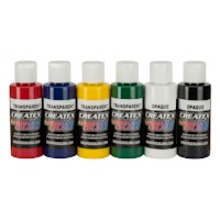 Createx Airbrush Colors Primary Set of 6  2 oz.