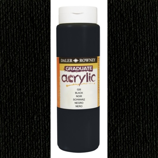 Daler Rowney Acrylic 500 ml. Black