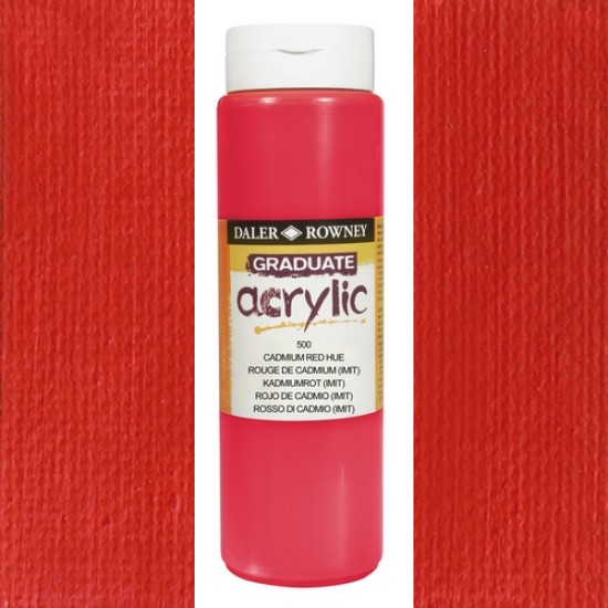 Daler Rowney Acrylic 500 ml. Cadmium Red Hue