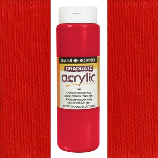 Daler Rowney Acrylic 500 ml. Cadmium Red Deep Hue
