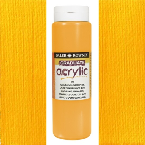 Daler Rowney Acrylic 500 ml. Cadmium Yellow Deep