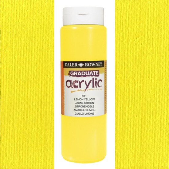 Daler Rowney Acrylic 500 ml. Lemon Yellow