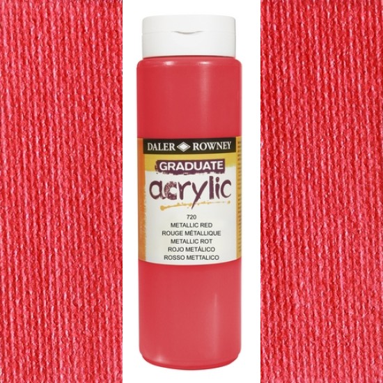 Daler Rowney Acrylic 500 ml. Metalic Red