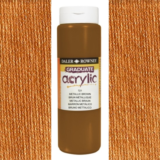 Daler Rowney Acrylic 500 ml. Metalic Brown