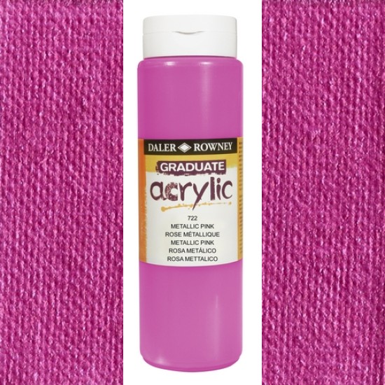 Daler Rowney Acrylic 500 ml. Metalic Pink