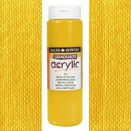 Daler Rowney Acrylic 500 ml. Metallic Yellow