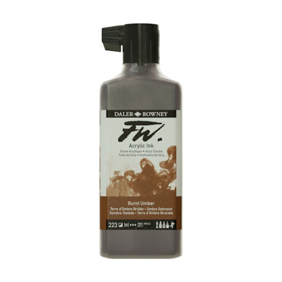 Daler Rowney Fw Ink 180 ml. Burnt Umber