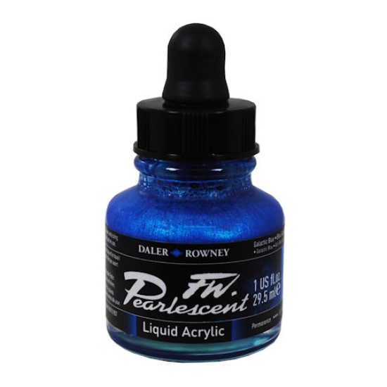 Daler Rowney FW Pearlescent 1 oz Galactic Blue