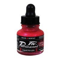 Daler Rowney FW Pearlescent 1 oz Hot Mama Red