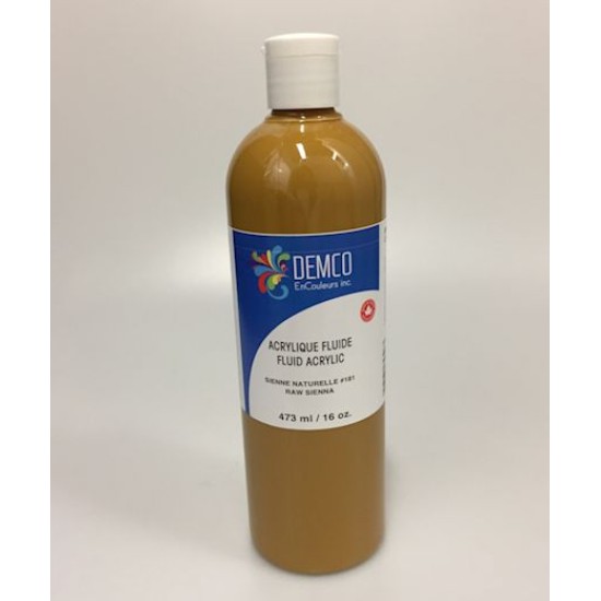 Demco Fluid Acrylic 473 ml. Raw Sienna