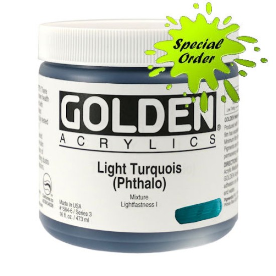 Disc Golden Acrylic Ser. 3, 16 oz. Light Turquois Phthalo