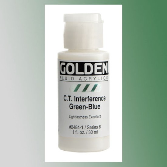 Disc Golden Fluid Ser. 6, 1 oz. C.T. Interference Green Blue