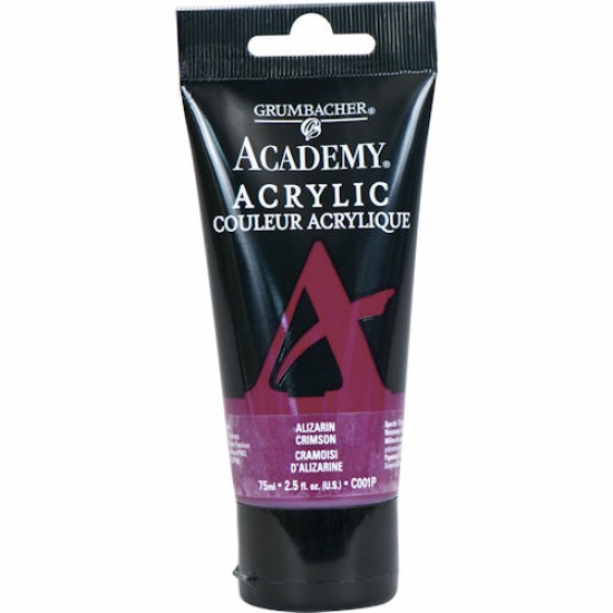 Academy Acrylic 75 ml. Alizarin Crimson