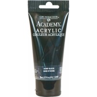 Academy Acrylic 75 ml. Ivory Black