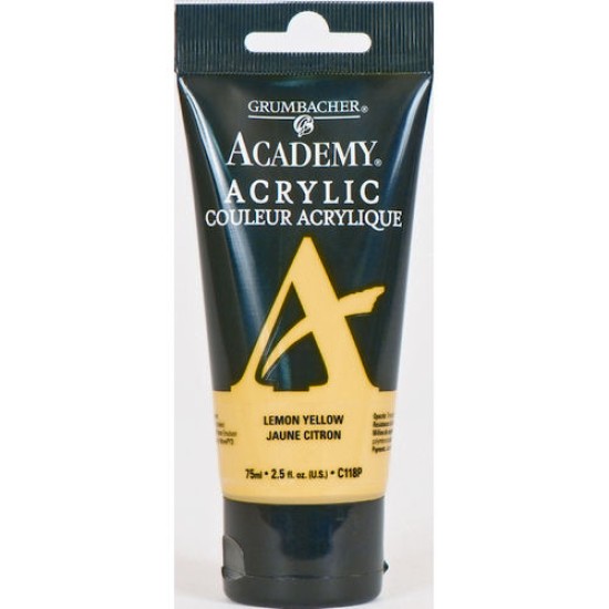 Academy Acrylic 75 ml. Lemon Yellow