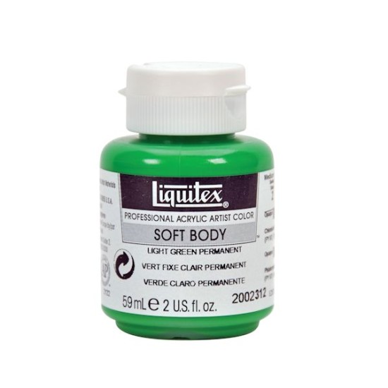 Disc Liquitex Soft Body 2 oz Jar Light Green Permanent