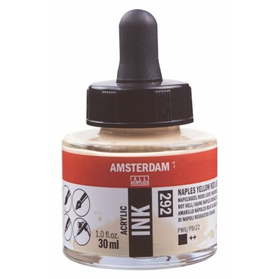 Amsterdam Acrylic Ink 30 ml. Naples Yellow Red Light