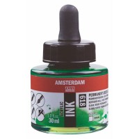 Amsterdam Acrylic Ink 30 ml. Permament Green Lt.