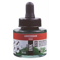 Amsterdam Acrylic Ink 30 ml. Olive Green Deep