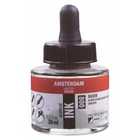 Amsterdam Acrylic Ink 30 ml. Silver