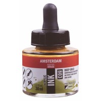 Amsterdam Acrylic Ink 30 ml. Deep Gold