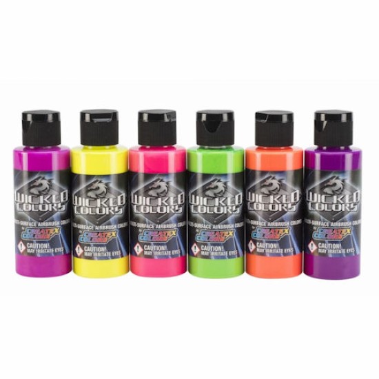 Wicked Fluorescent 2 oz. Set of 6