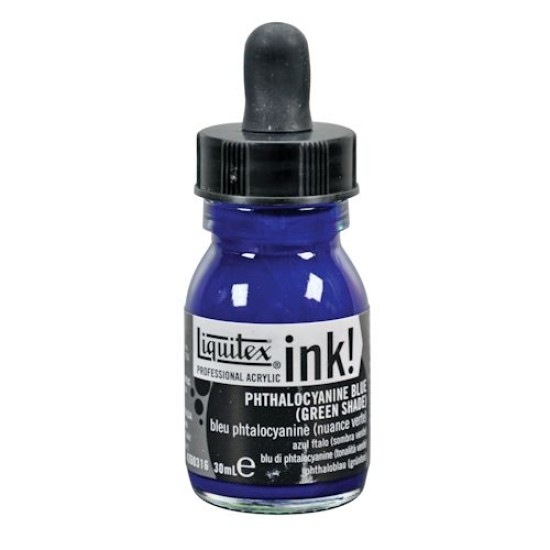 Liquitex Ink 30 ml Jar Phthalocyanine Blue Green Shade