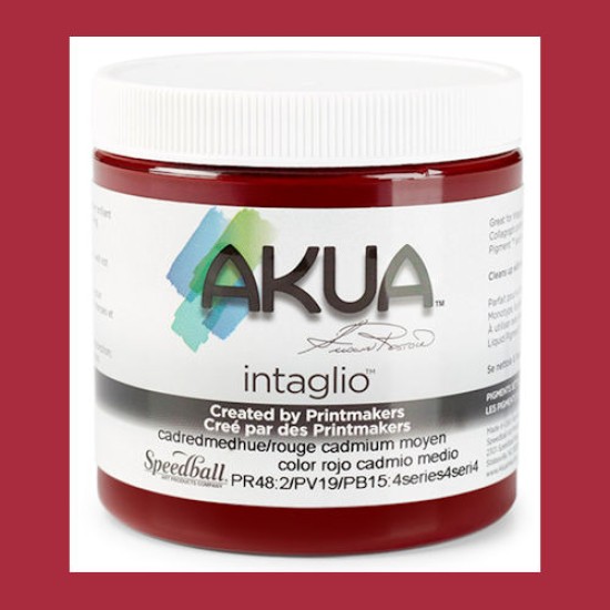 Akua Intaglio 8 oz. S4. Cadmium Red Hue