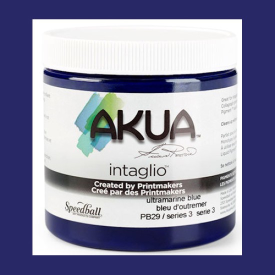 Akua Intaglio 8 oz. S3. Ultramarine Blue