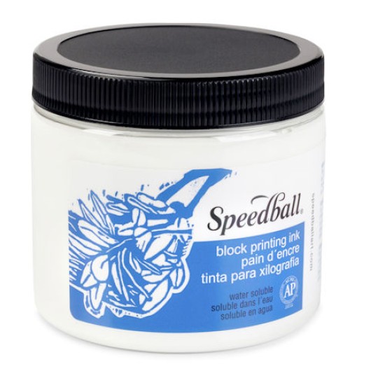 Speedball Water Soluble Block Ink 16 oz White