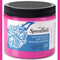 Speedball Water Soluble Block Ink 16 oz Magenta