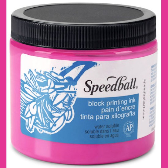 Speedball Water Soluble Block Ink 16 oz Magenta