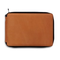 Global Leather Pencil Case Holds 120 Pencils Antique Brown