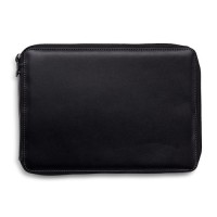 Global Leather Pencil Case Holds 120 Pencils Black