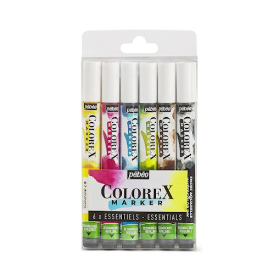 Colorex Watercolour Ink Marker Set 6 Essentiels