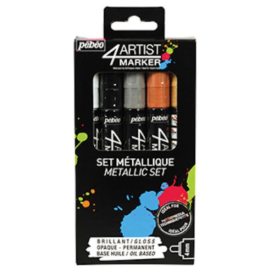 4Artist Marker Set 5X4 mm. Metal