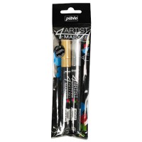 4Art Marker Set Duo 4+4 mm. Gold+Silver
