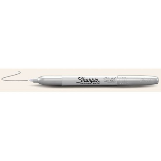 Disc Sharpie Marker Fine Metallic Silver