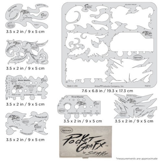 Artool PocketGraFX Freehand Airbrush Templates by Scott Mackay